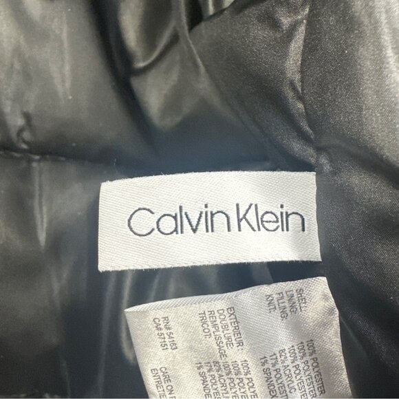 Calvin Klein Men's Water Resistant Zip Front Navy Blue Puffer Jacket Sz M - Picture 9 of 16